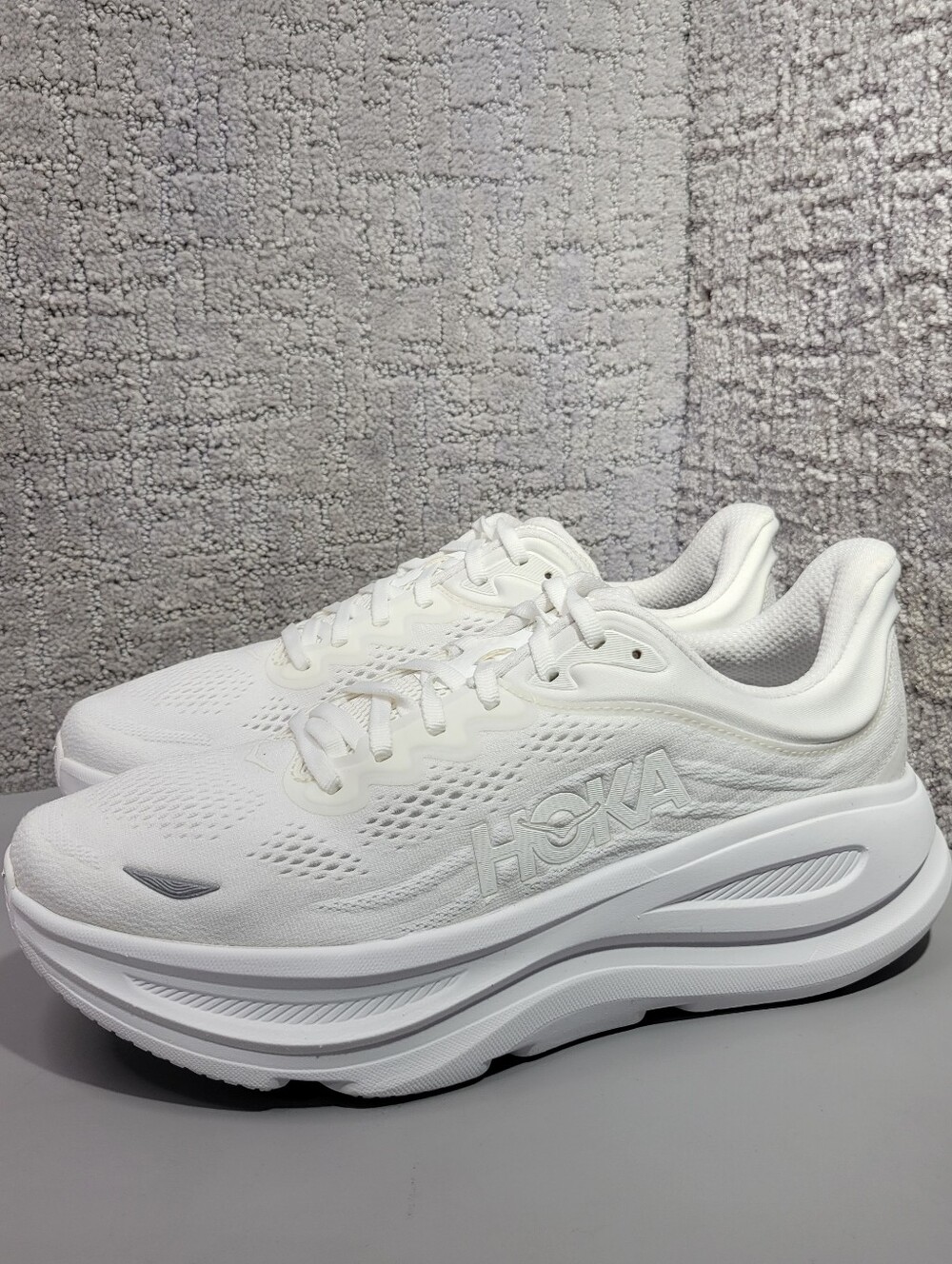 Hoka One One Bondi 9 Wide Womens Size US 8.5D White Atletic Running Sneakers - Picture 6 of 13